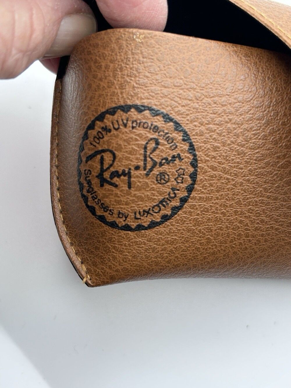 Ray-Ban Tan Faux Leather Soft Sunglasses/Eyeglass Case Only No Glasses